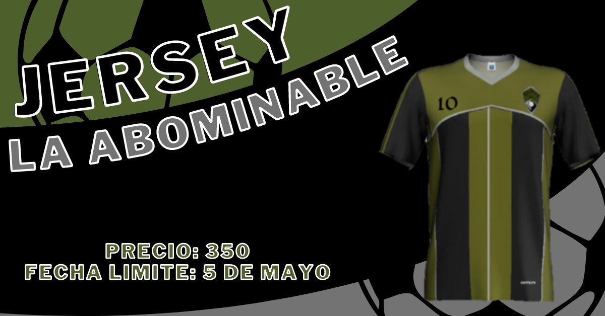 yetiKamet's tweet photo. YA ESTAMOS A NADA DEL TORNEO DE ESCUADRONES, si quieres apoyar a la abominable te tenemos esta oferta especial de tener el Jersey de jugador solo tienes que llenar el link 

https://t.co/W1klOcgzUL https://t.co/Ofg8dfCt6Y