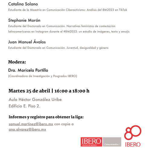 ComuniPosgrados's tweet photo. Te invitamos a este panel, donde se analizara el activismo juvenil contemporáneo a partir de las movilizaciones feministas #8M2023 https://t.co/sRZVlBSvd0