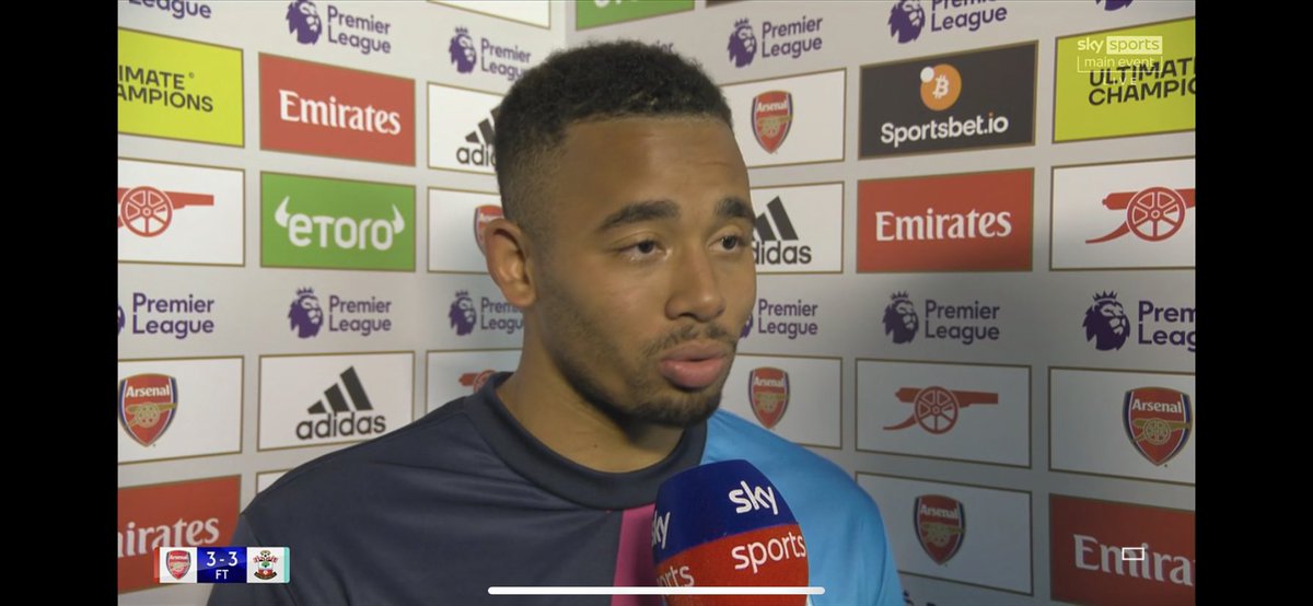 🗣️Gabriel Jesus: "We do not want to come here and talk negative because what we are doing this season is amazing. I think our response was really good with the crowd and everyone coming with us.

"Now is the time to stick together until the end. It is not over, we are still 5