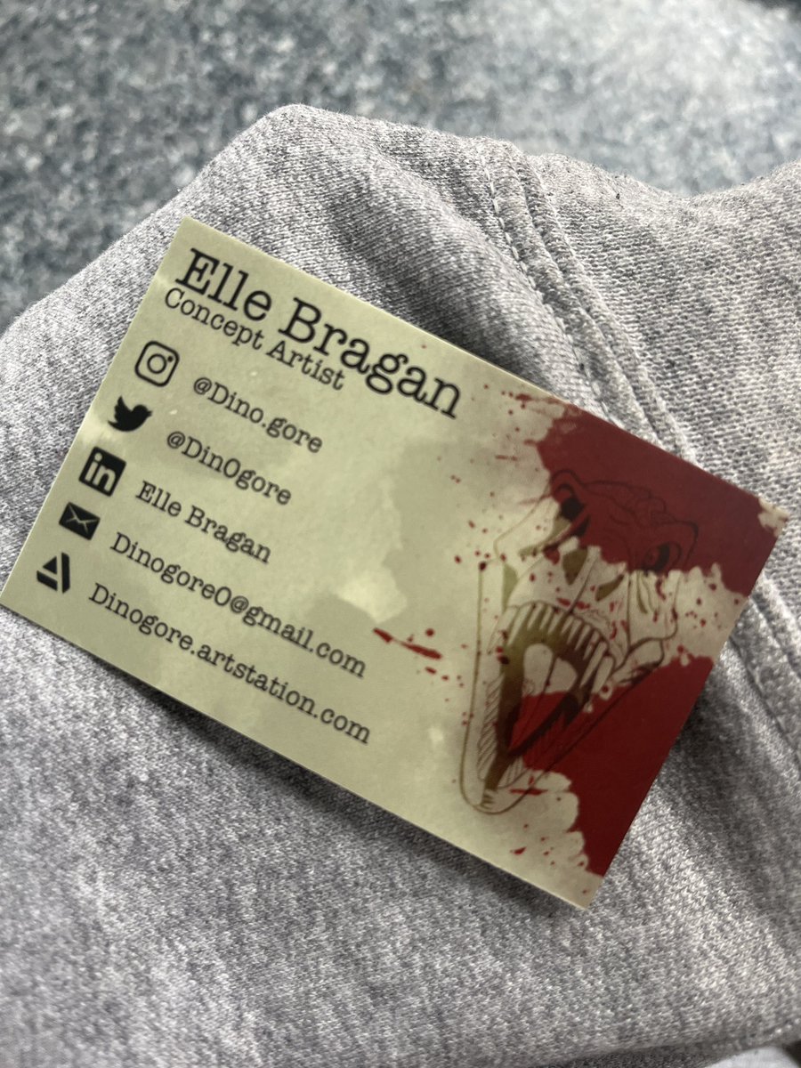 Din0gore's tweet photo. Buisness cards finally came I think they look sick!!  ( I promise they aren’t blurry I’m apparently just shakey) https://t.co/Lm755Zox41