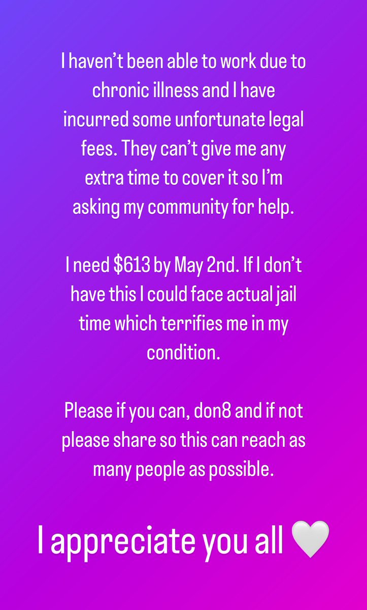 ginoffurr's tweet photo. Kindness needed 🫶🏽

Another important ask. Please circulate this as much as you can. I’m navigating a difficult diagnosis and if this isn’t met it could completely derail my entire life.

Cshp: $benniferjoy3rs
PayP: j.boyers@moreheadstate.edu
AP: mamawjeanjacket@gmail.com https://t.co/0oOQ5n4ic4
