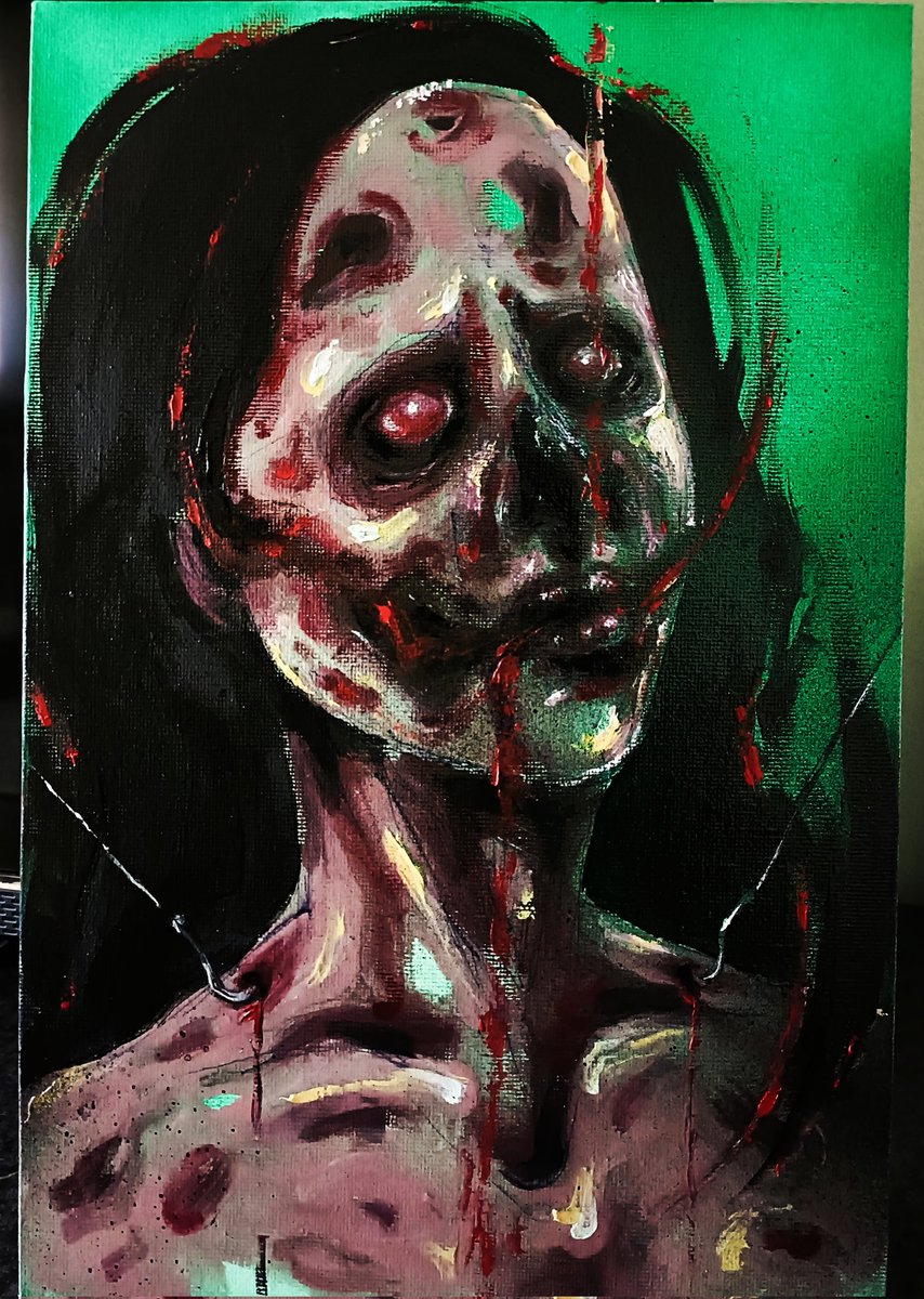 AnnaScaryArt's tweet photo. My zombies 🧟‍♀️ Have a nice weekend 🔥
#zombies #creepy #creepyart #darkart #HorrorCommunity #HorrorFamily #HorrorArt https://t.co/u888gm7aDd