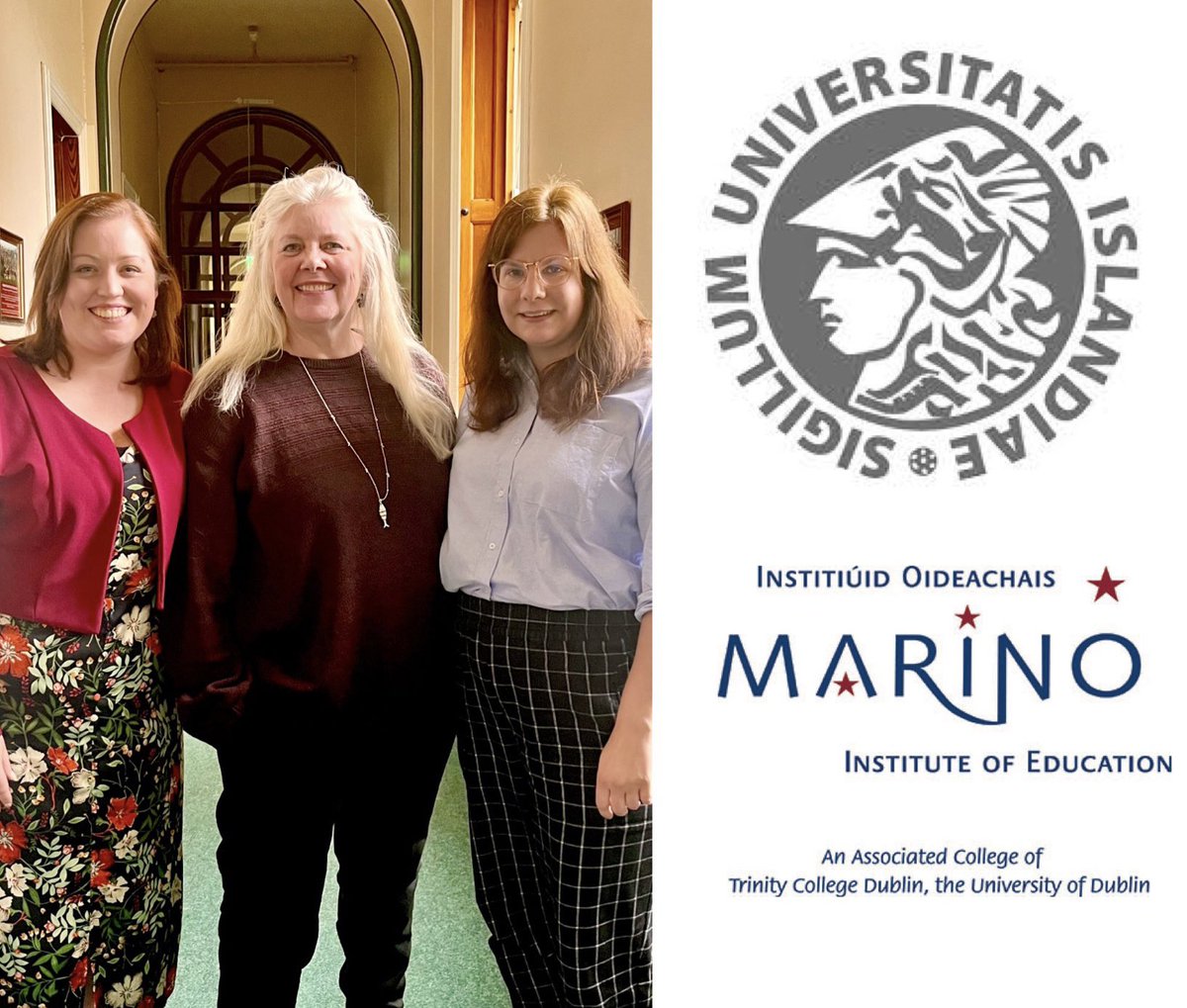 Delighted to welcome Prof Kristín Jónsdóttir, Head of Education at the University of Iceland, to <a href="/MarinoInstitute/">MIE</a> this week. Always interesting to compare approaches to #TeacherEducation <a href="/colleenhorn/">Colleen Horn</a>