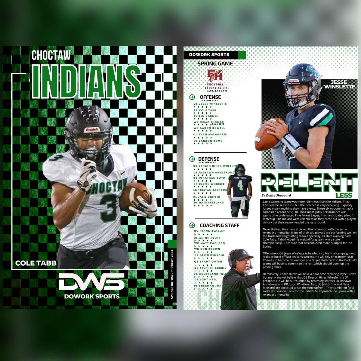 Spring Football Preview: @BigGreenIndian #DoWorkIndians