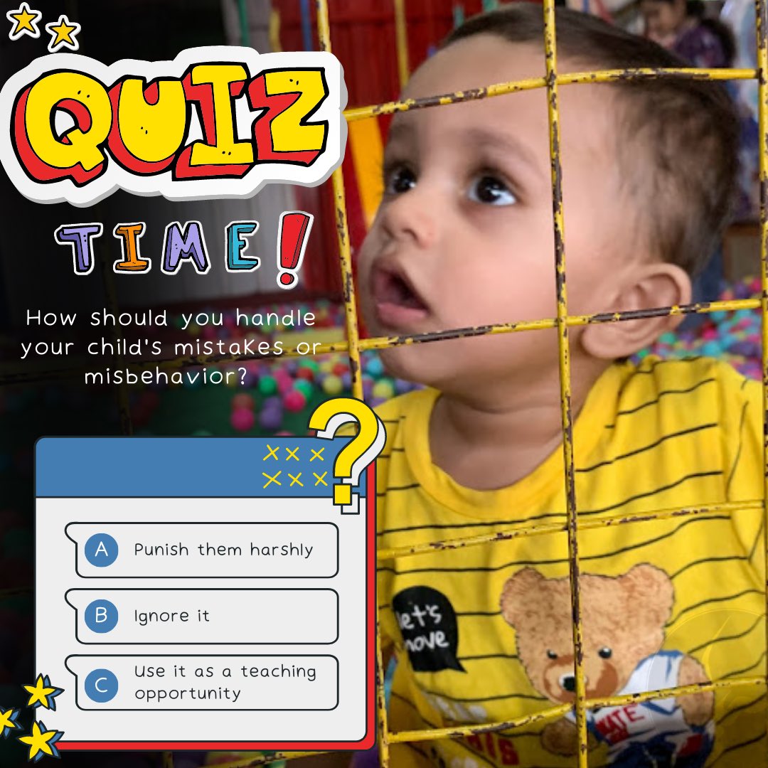 📝 Quiz Time! 📚

How should you handle your child's mistakes or misbehavior? 🤔

Comment your answer below! 💭

#HayaHasan #HasankiHaya #QuizTime #ParentingEdition #ParentingTips #ChildBehavior #MistakesAndLearning #TeachingOpportunity #ParentingWisdom