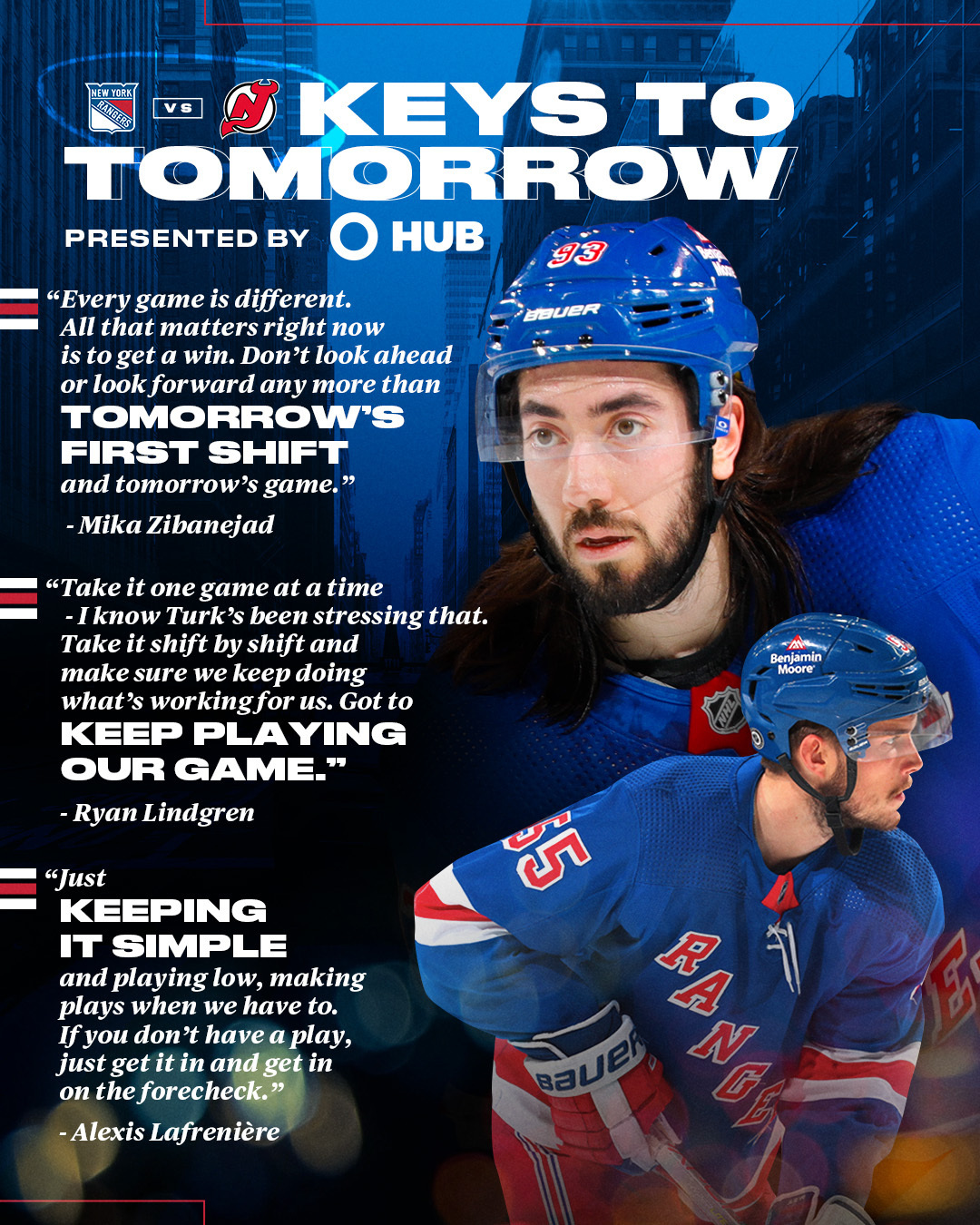 Rangers at Devils / Twitter