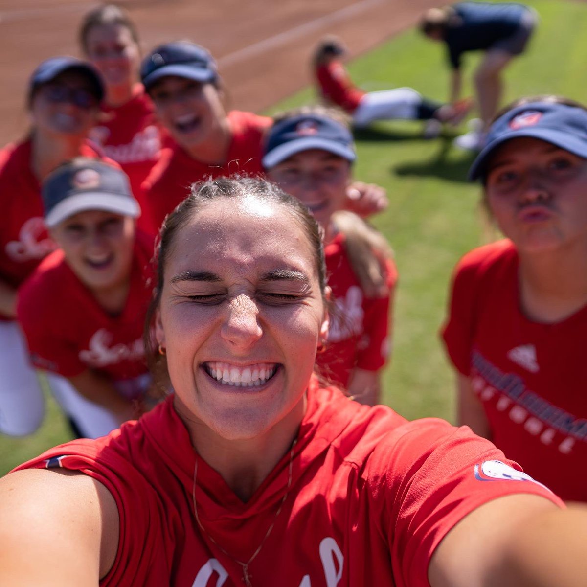 SouthAlabamaSB's tweet photo. The girls wanted to take the pictures today📸 
How’d they do🤔

#AllGasNoBrakes https://t.co/evYAZbjVek