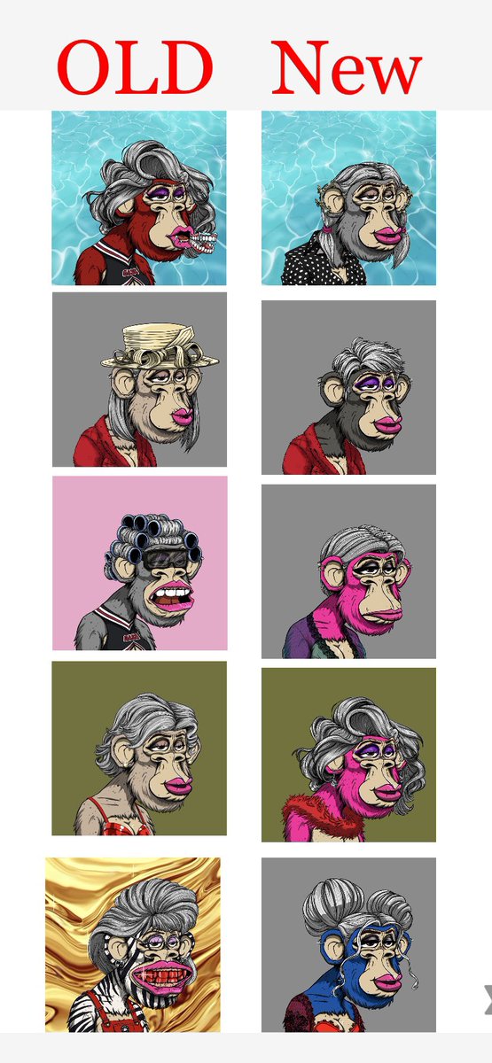 I just minted, (claimed) my @GrandmaApeSpaC that I already owned. Trying to compare which was which but looks as if there is no comparison. Are the rarities the same or was that all just randomly minted as if purchasing new mint? #confused #GASC #NewNFT #NFT #GrandmaApes