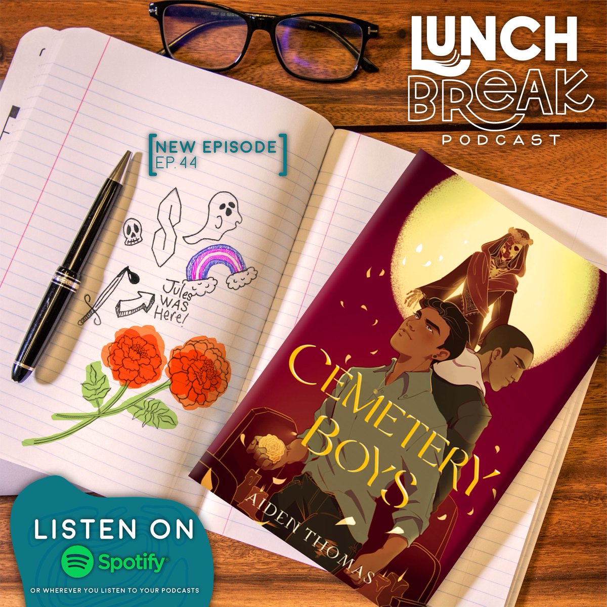 LunchbreakP's tweet photo. Episode 44 is LIVE!!

We are talking about #CemeteryBoys by @aidenschmaiden. ✨️

📢 Head over to Spotify or wherever you get your podcasts to listen. (Link in bio) https://t.co/McvgkGaC50