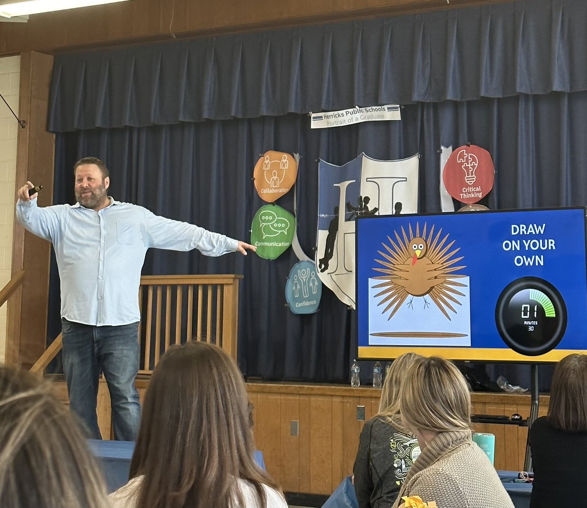 “Face Everything And Rise” -<a href="/thomascmurray/">Thomas C. Murray</a> Thank you for an amazing day of learning! <a href="/HerricksSchools/">Herricks Schools</a> <a href="/SearingtownK5/">Searingtown School</a> #HerricksPOG