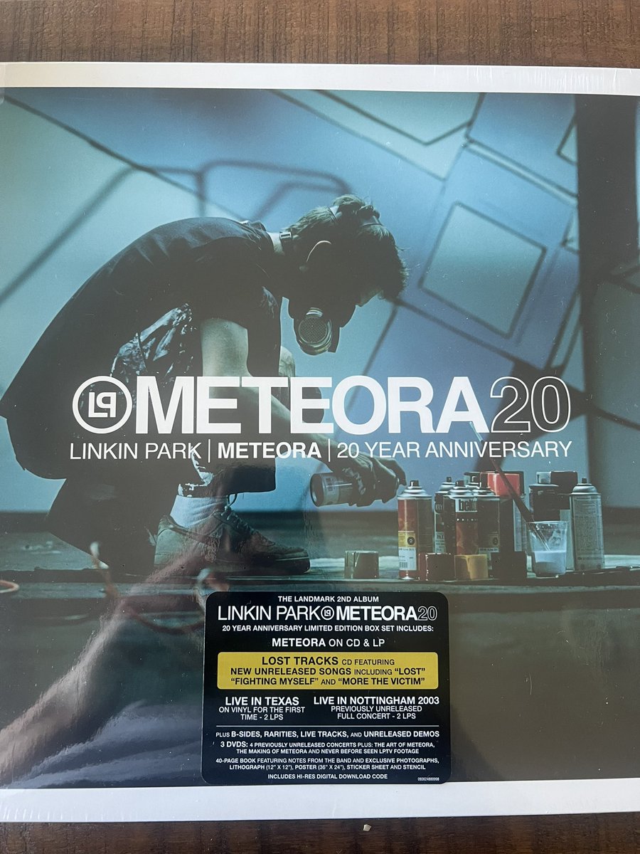 JMGooden's tweet photo. Will never forget unwrapping Meteora twenty years ago for my birthday. Blew out my cd player in a day. Can’t believe it’s been that long. Thank you @Linkinpark for this time capsule and bringing me back down memory lane. That adolescent voice will forever be in my soul. https://t.co/vZhRRVlrTH