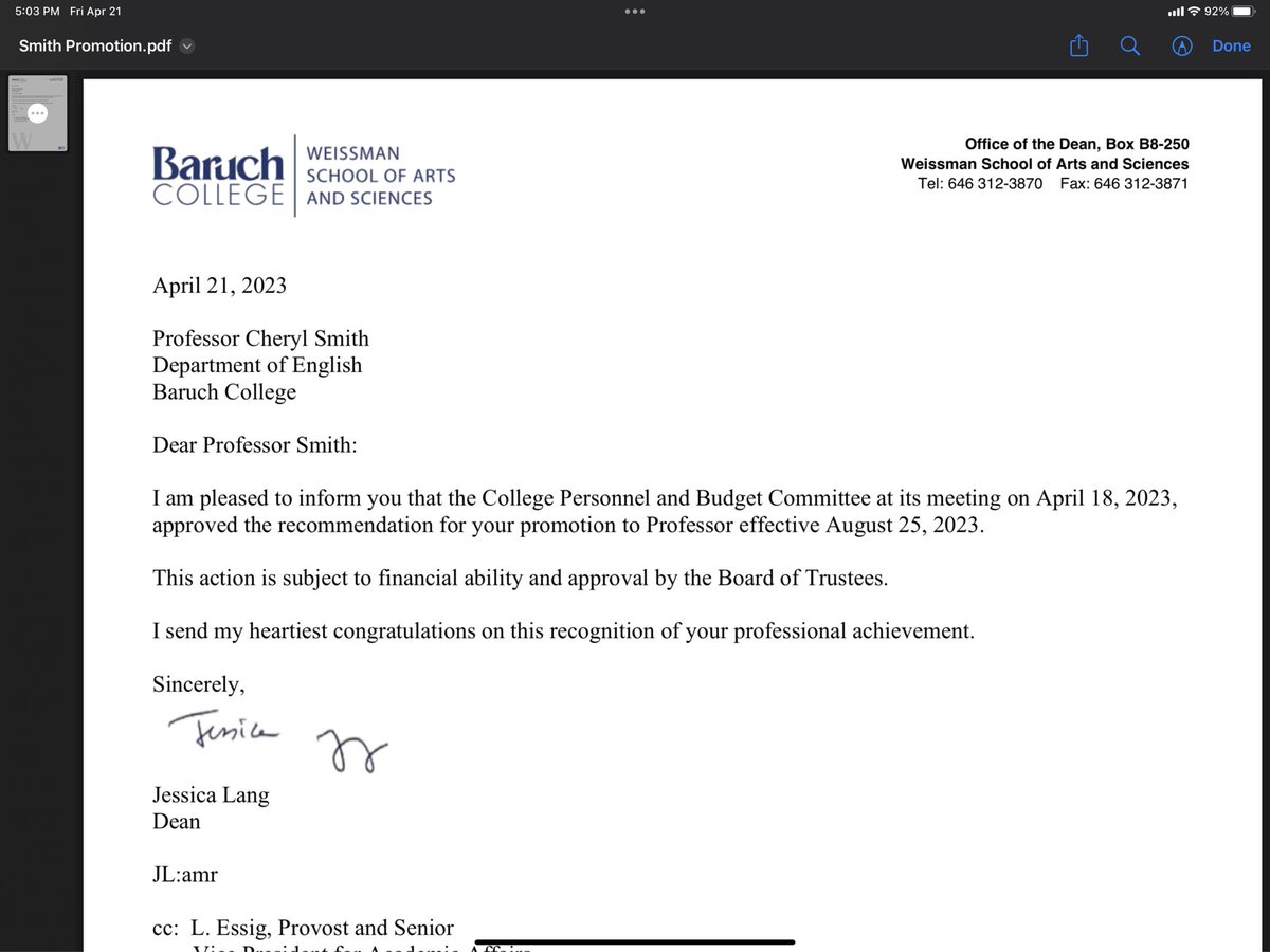 Omg! It’s been a long road from first gen to full prof. I never quite shook the imposter syndrome, but I’m celebrating this victory today and feeling grateful for years of students and tall piles of their essays that have lined the road with joy.