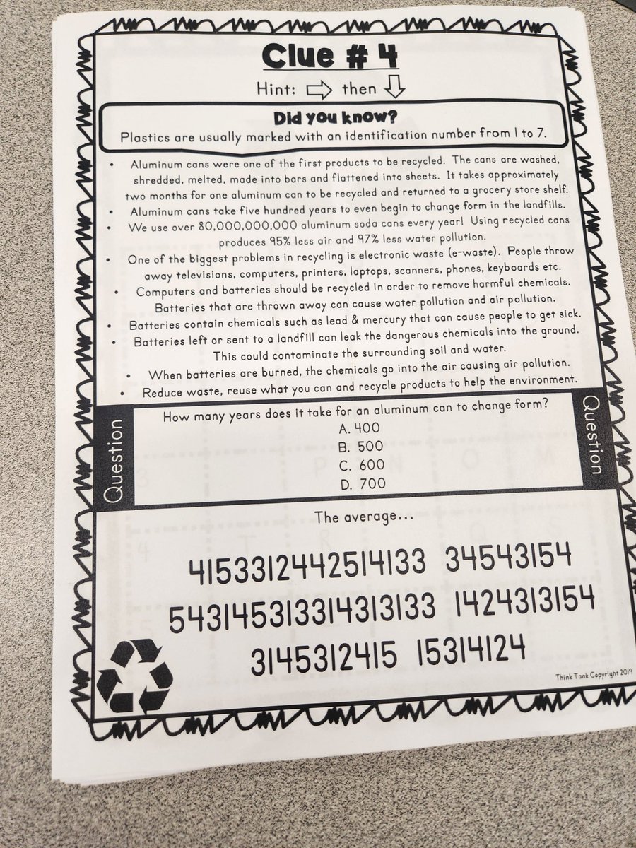 MsSNicholson1's tweet photo. Today students put their minds to the test on Earth Day! They learned lots of facts and also decoded some cryptic cyphers! #escaperoom #codecracking #EarthDayPuzzles
@lincoln_dsbn https://t.co/FNridAx7x7