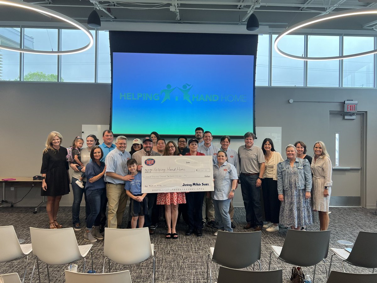 We are so thrilled to announce that Jersey Mike’s Subs raised a record-breaking $169,367.24 for Helping Hand Home on their Day of Giving this year! We are so grateful for their 13 years of support to the Home. Thank you <a href="/jerseymikes/">Jersey Mike's Subs</a>! ❤️💙

#HopeHappensHere