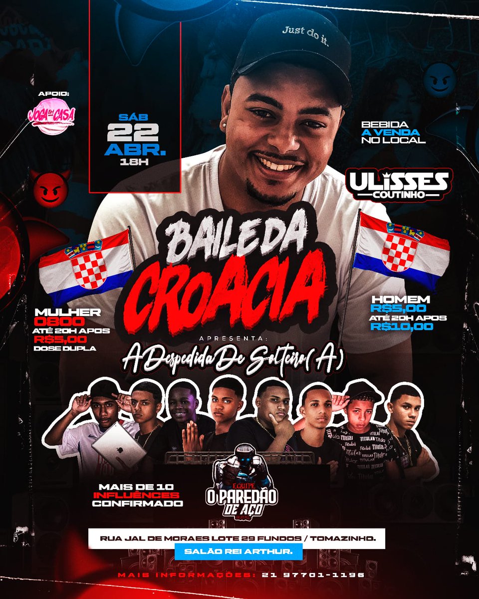 #BAILEDACROACIA7
<a href="/bailedacroacia7/">BAILE DA CROÁCIA</a>
Dia 22 é tudo por lá...🇭🇷🔥