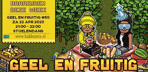 jeffXTNA's tweet photo. Morgen is het zo ver back in time!! Maar ook tijd voor een ander feest namelijk 50e uur van Geel en Fruitig!!🎉
van 21:00 - 22:00 we draaien bij de laatste game van back in time: stoelendans

Helaas is dit ook mijn laatste uur bij Habbomix🙁
@habbomixNL @HabboMango @riekie1990 https://t.co/G9Y8MD1Eoz