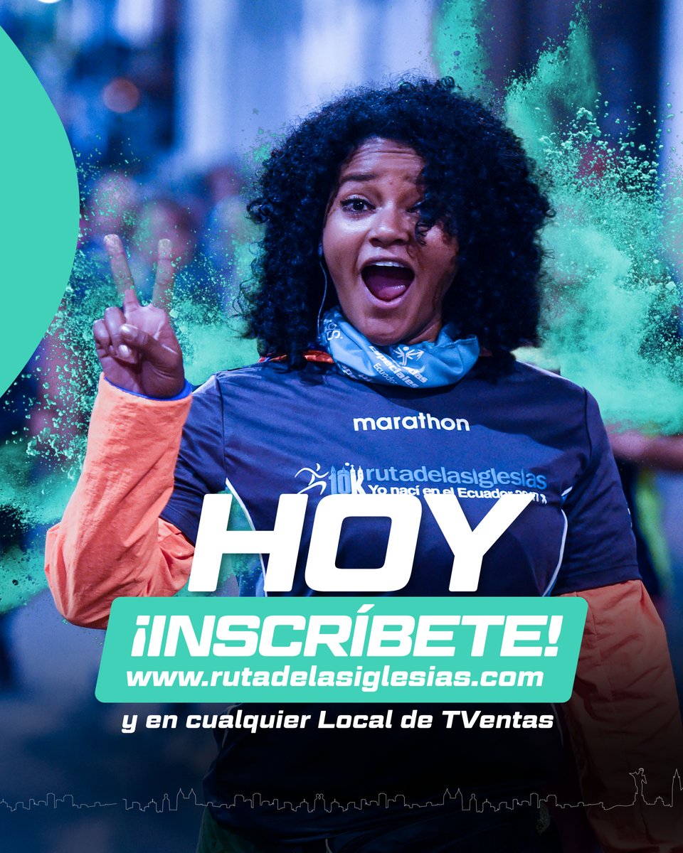 rutaiglesias10k's tweet photo. ¡Llegó el día! 🔥   Inscríbete ya desde nuestra página web https://t.co/5WLF8VfyfV o en cualquier local #TVentas a nivel nacional 👌🏻  ¿Qué esperas para estar próximo a disfrutar de la carrera más linda? 🏃🏻‍♀️🏃🏻‍♂️ https://t.co/fVIwecBRwm