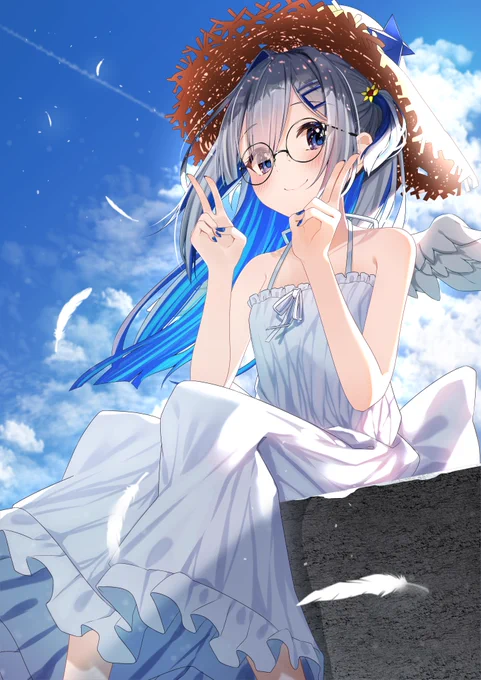 #天音かなた生誕祭2023 #かなたーとおめでとうございます!!再掲ですが、眼鏡かなたん 