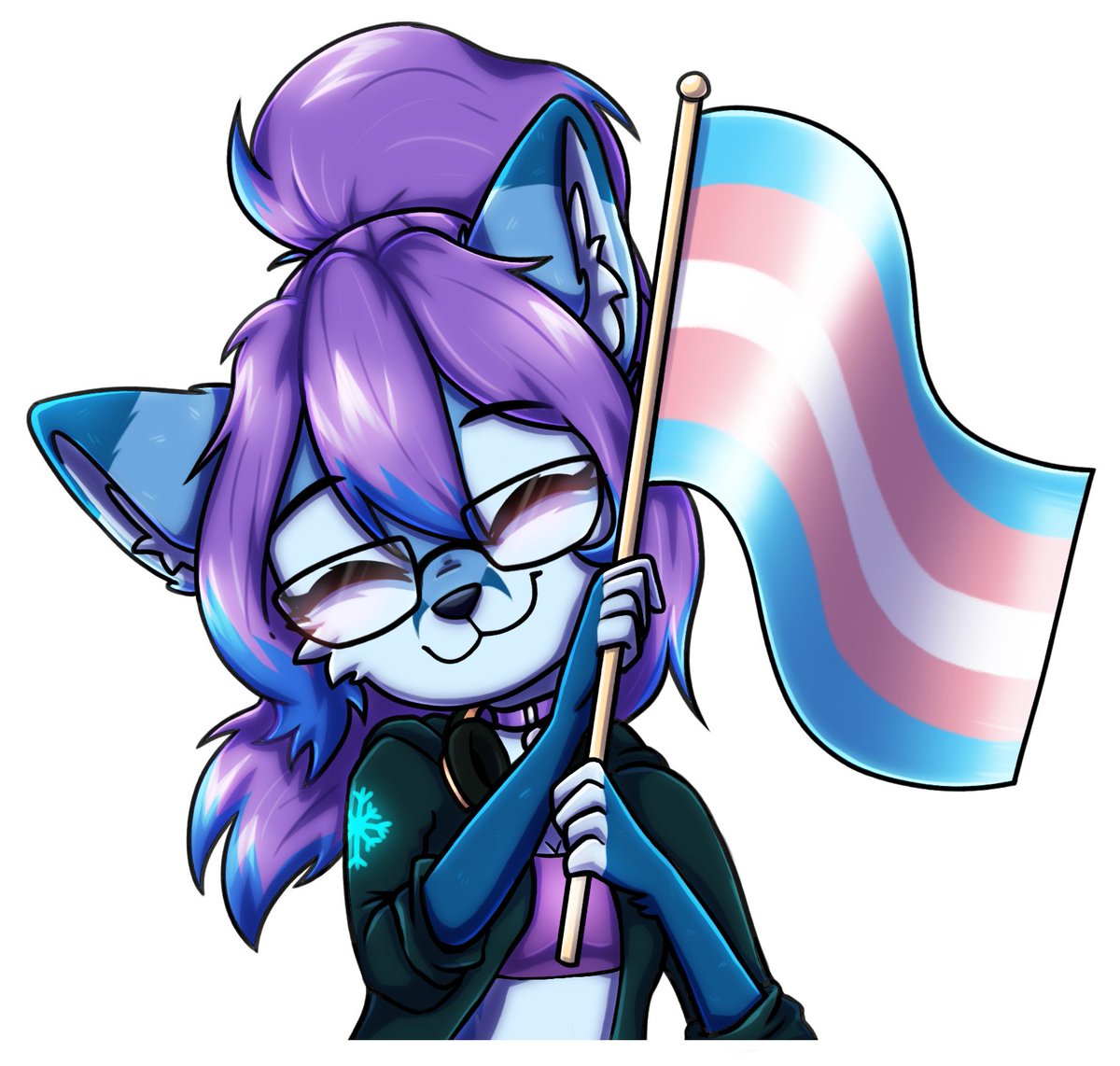 Because I have a bunch of these...

Would you like to get some Trans pride stickers? 

I have a little kofi store where I sell these ^^ 

Would you like one? 

you can find them from here ^^

ko-fi.com/lunavixi/shop