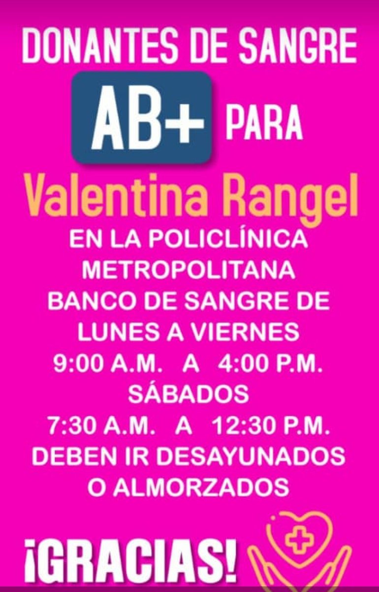 enderjauregui's tweet photo. @paramedicosmtt apoyo en difusión para encontrar donantes AB+ para la niña Valentina Range,Cllínica Metropolitana, Banco de Sangre, cadena de favores. https://t.co/GSGuqOA9Af