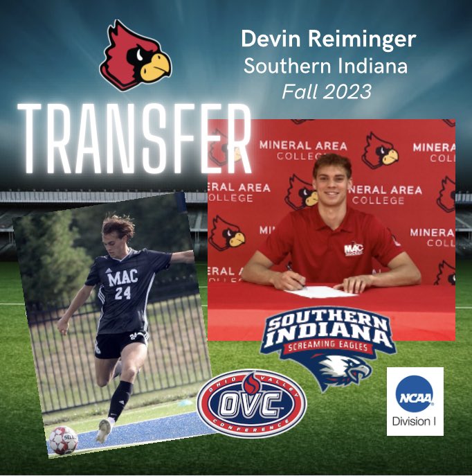 🚨 Devin Reiminger, Jackson MO, becomes MAC’s first male student athlete to transfer to DI 💪🏽 He will continue his playing career at Southern Indiana while studying Business Admin! He graduates from MAC May with a 4.0 GPA! WeAreMAC #MACtransfers #Season3 #MACcardsSoccer