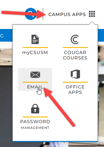 CSUSMCentral's tweet photo. Still have a @cougars.csusm email? Follow these steps to make sure you're getting all your email.

-Visit https://t.co/t0y0MyHC5w
-Click on Campus Apps
-Click on Email
-Your inbox should update from here and you're done!

Contact the IITS help desk if you're having any issues. https://t.co/rbCELmiOQG