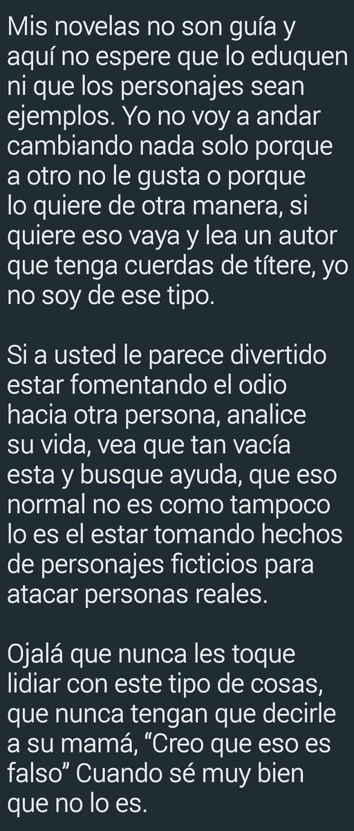 lvsloren's tweet photo. Palabras de Eva en su publicación en fb sobre el tema q ayer tenía quemado a #booktw
Pd : Lea , analice y si cree que es correcto la forma en la que hablamos y normalizamos que por ser una red social se pueda decir cualquier cosa hacia alguien real, pase un curso de empatía https://t.co/xjGdJNuNO6