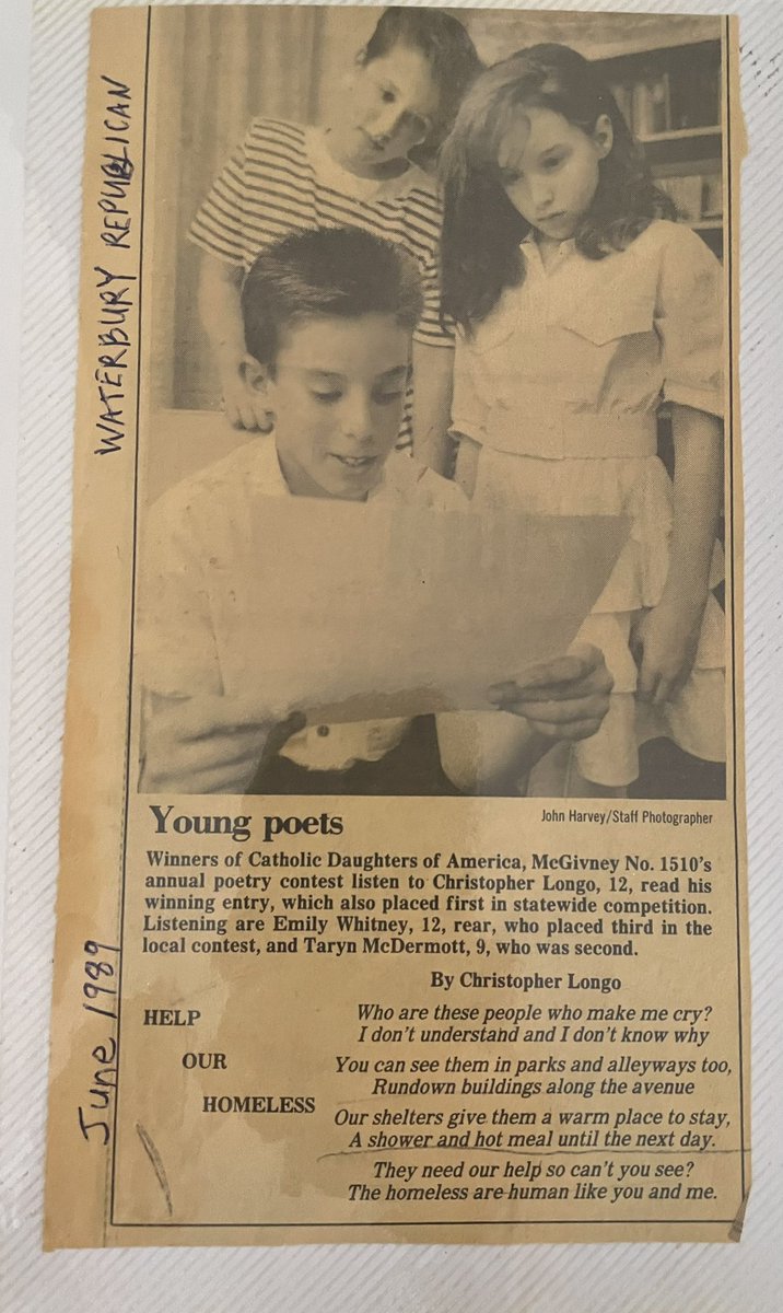DrChrisLongo's tweet photo. Taking you back 34 years for this gem.. April is #NationalPoetryMonth 👍#helpourhomeless #circa1989 😮 https://t.co/9XXEv8U28u