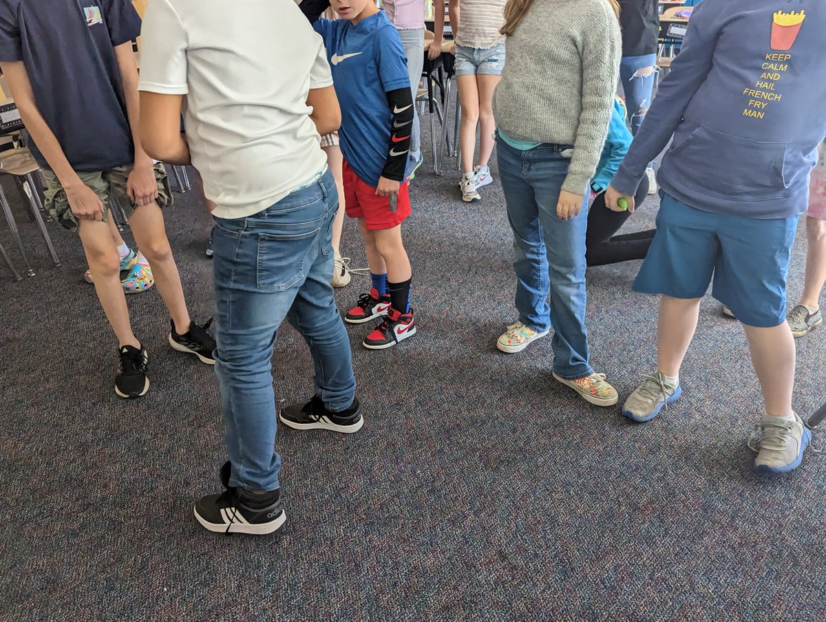 MrBushart's tweet image. Day 138: To practice using our new thinking strategies for comparing fractions, I had the students use their bodies to show the answer. If the &amp;gt; sign was needed, they had to stand up. If the &amp;lt; sign was needed, they had to sit down.