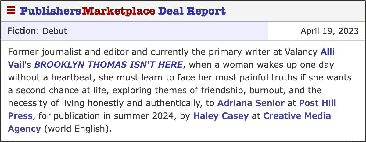 allivail's tweet photo. This is wild but also maybe the best news I've gotten in my life to date? I had help from some amazing people including @Haley_J_Casey and the team at CMA! So excited to be working with @adrianasenior. https://t.co/ebF8Joh9ad