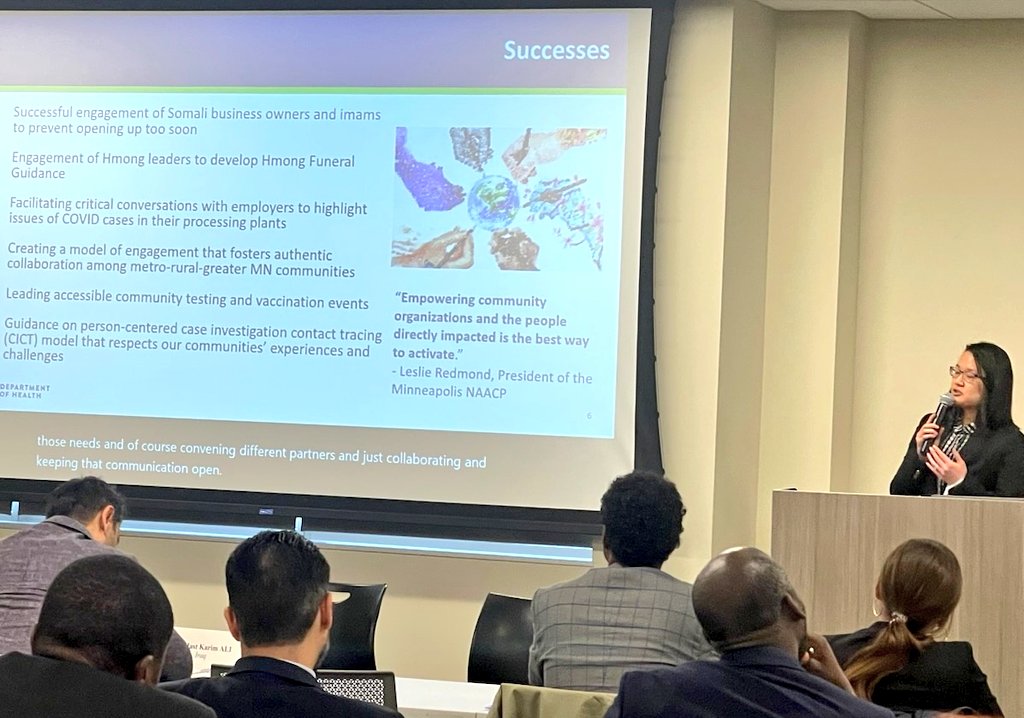 dtphanhoang's tweet photo. Had a wonderful time sharing @mnhealth equity work with #globalhealth dignitaries from around the world! Thanks for the opportunity @StateIVLP Special thanks to the Ministry of Health of Mexico for the lovely treat!  #HealthEquity #SocialJustice #CulturalComms #FridayFeeling https://t.co/jJQg9ObAak