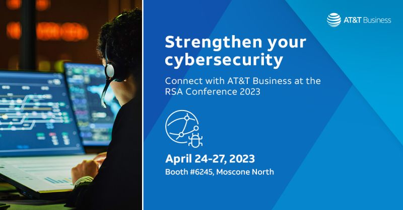 SecurityDJ's tweet photo. Heading to #RSAC23 next week.  If you're there, stop by the @attcyber  booth 6245  to chat with tech experts that know business, listen to all the ways #Cybersecurity #Consulting can help you achieve your goals, including #SASE and #ZeroTrust. Hope to see you there!  #ATTEmployee https://t.co/ed1gSnN9ZP