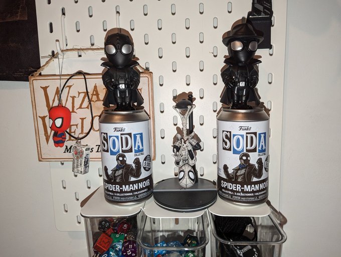 My beautiful wife just got me these #SpidermanNoir #FunkoSODA to go with my other Spidey figure https://t<a href="/tag/spidermannoir"class="tags">#SpidermanNoir</a><a href="/tag/funkosoda"class="tags"><span>#funkosoda</span></a>