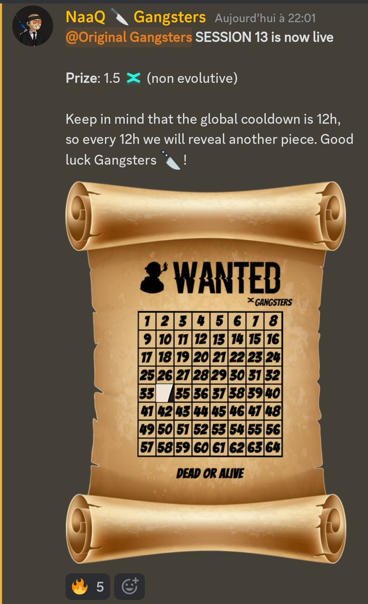 Sometime, you only get 1️⃣ shot... 
I was lucky🍀 for this #GangWanted session🔎 on <a href="/ElrondGangsters/">xGangsters | FIGHT 2 EARN</a> dapp, and for this first win:
 1.5 $egld as a reward! 💵
You only need one #OriginalGangster to play! 
xoxno.com/collection/OGA…
#born2kill 🔪🔪🔪
discord.gg/tVyqd4JC75 🤝