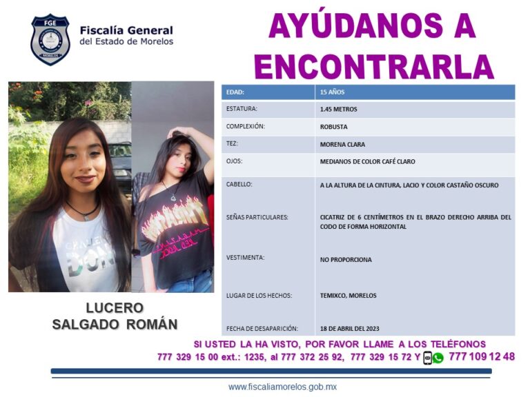 CAPUFE's tweet photo. Nombre: Lucero Salgado Román.
Edad: 15 años de edad. https://t.co/Q0J5AzHnPt