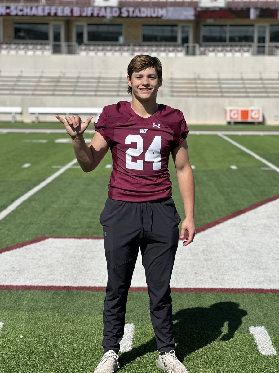 Thank you <a href="/WTAMUFootball/">Buffalo Football</a> for the amazing junior day experience! Thank you <a href="/CoachJoshLynn/">Josh Lynn</a> for the invite. Very thankful for the opportunity! #herewecome <a href="/CoachWhiteDB1/">Coach White</a> <a href="/CoachJonWard/">Jon Ward</a> 🦬🤙🏼
