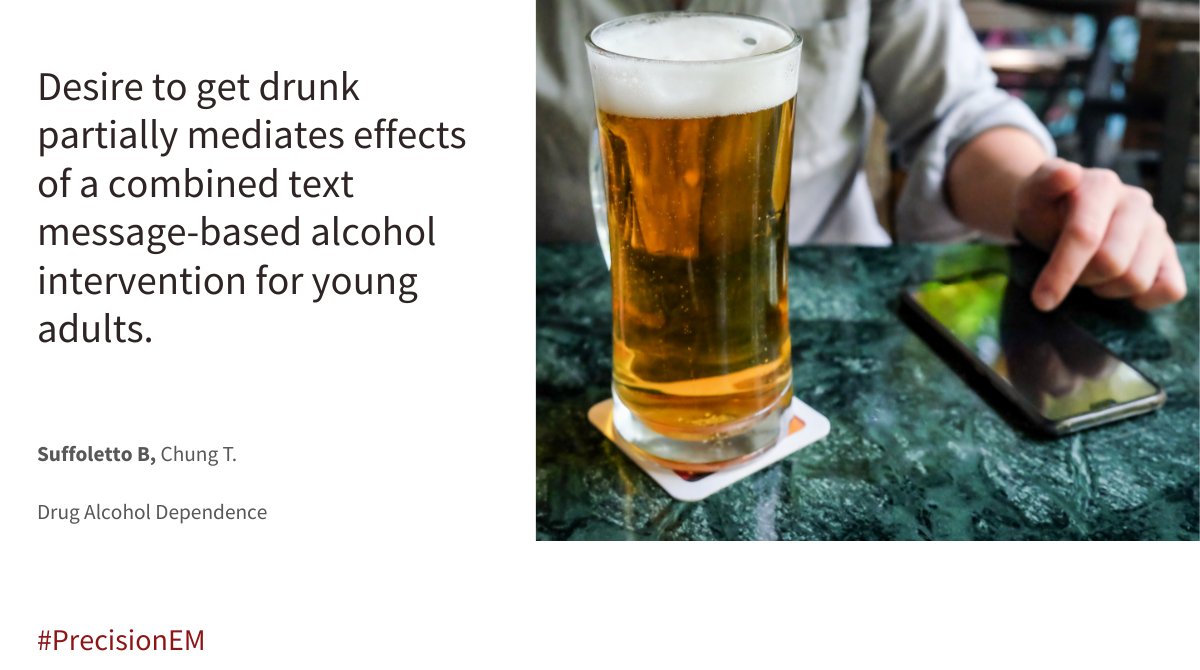 StanfordEMED's tweet photo. Understanding optimal behavior change techniques...could help inform development of more effective text message interventions in reducing alcohol consumption in young adults.

Read more at https://t.co/UGsUPcAlX7

@suffoleb  #precisionEM https://t.co/Nj5gKtJfzX