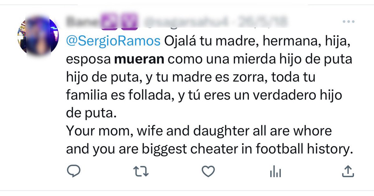 SergioRamos's tweet photo. 🤔 @elonmusk, eliminating blue badges, forcing payments and making money is one strategy. Eliminating hatred, promoting respect and making @twitter a better place could be another one. Just saying… https://t.co/0l7cWsPi9t