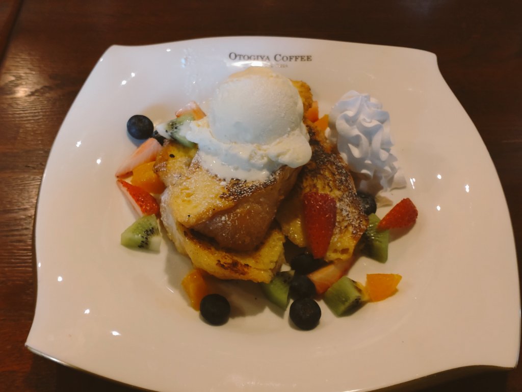 niigata_etc's tweet photo. フルーツフレンチトースト😌
生地��フワフワすぎて感動でした‼
#スイーツ 
#スイーツ好きと繋がりたい 
#おとぎ屋珈琲店 
#フレンチトースト
#フルーツ
#甘党 https://t.co/3txoETsVkM