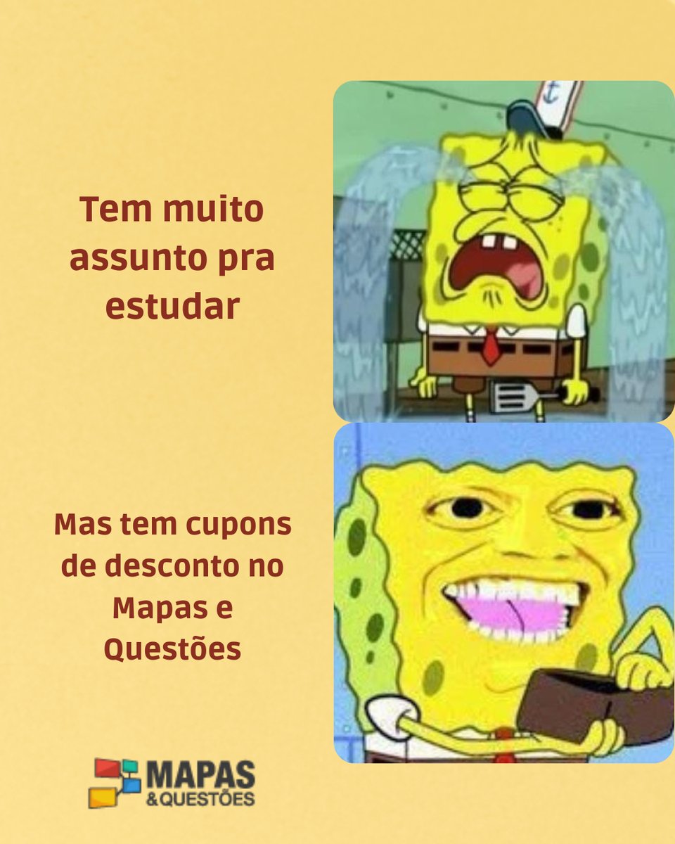 mapasequestoes's tweet image. Eu tenho um presente que pode deixar seu estudo muito mais divertido e prático. É isso mesmo, tem  DOIS cupons de desconto no Mapas e Questões!
E aí, bora estudar comigo? 😉
#estudar #concurso #mapasequestoes #cupomdedesconto #mapasmentais