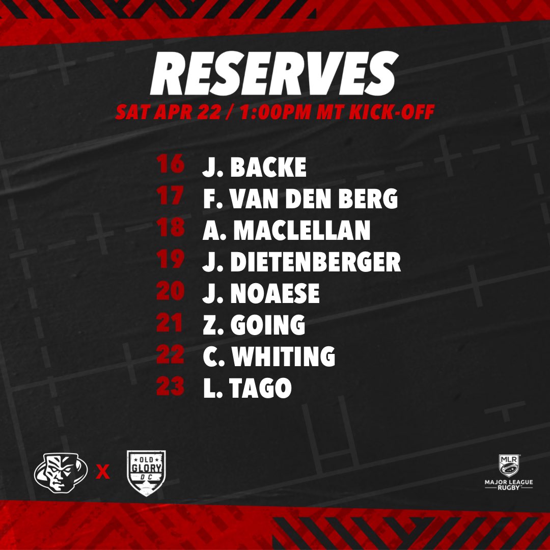 Starting XV for DC 👊

#ForTheNation