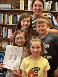 We are authors! Thank you to Fireside Bookstore for featuring our 1st grade nonfiction "All About" books written and illustrated by Mrs. Malley's class! Stop in and check them out! #WritetheStory #CFEVS <a href="/stephaniemalley/">stephanie malley</a>