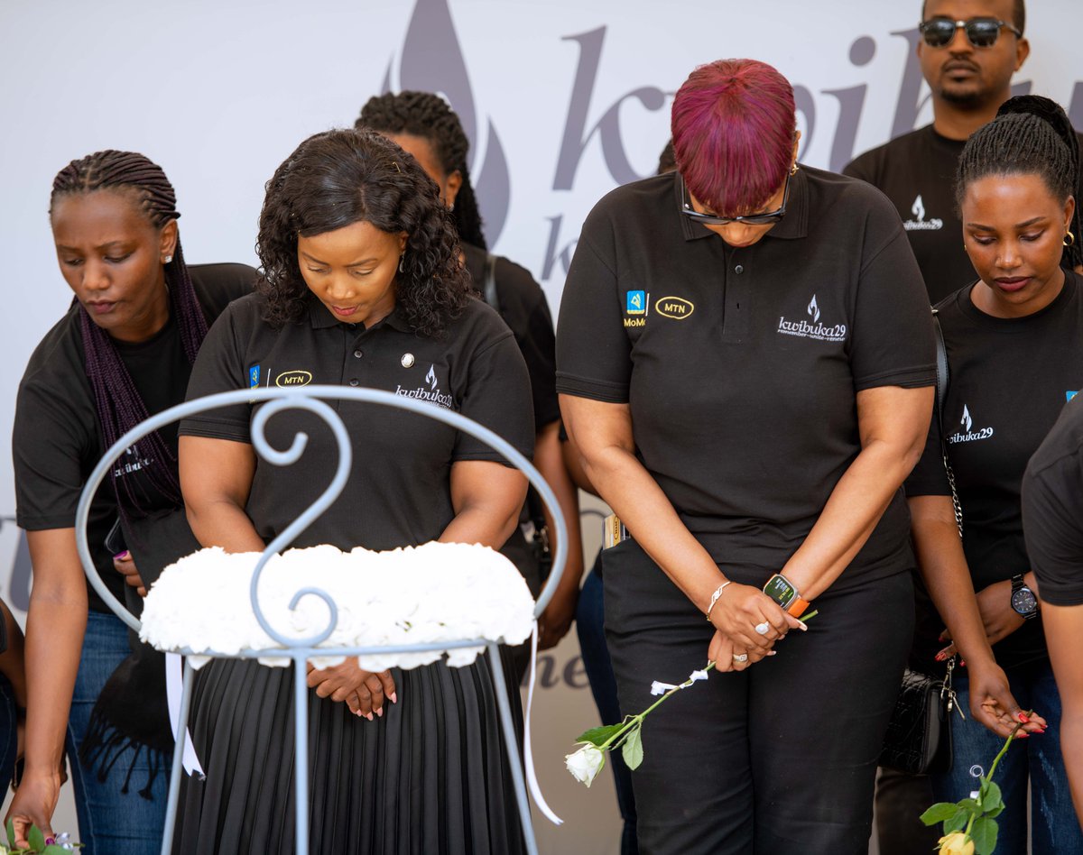 Kigali_Memorial's tweet photo. The Management and staff @MTNRwanda paid respects to the victims of the Genocide against the Tutsi. #Kwibuka29 https://t.co/DtAx9ZgvI0