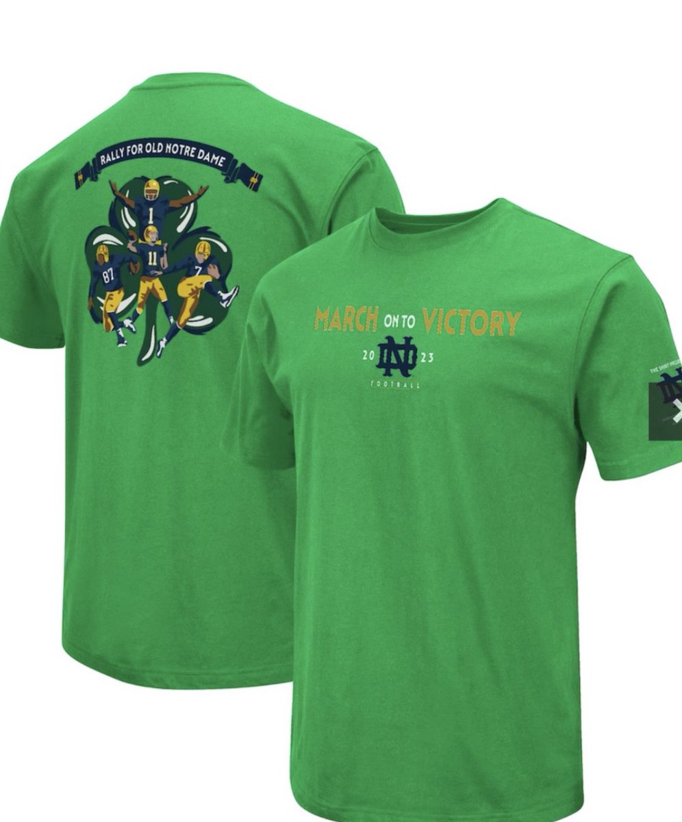 #TheShirt 2023!!!! We love it!!! #IrishWearGreen #OnwardtoVictory #MarchontoVictory