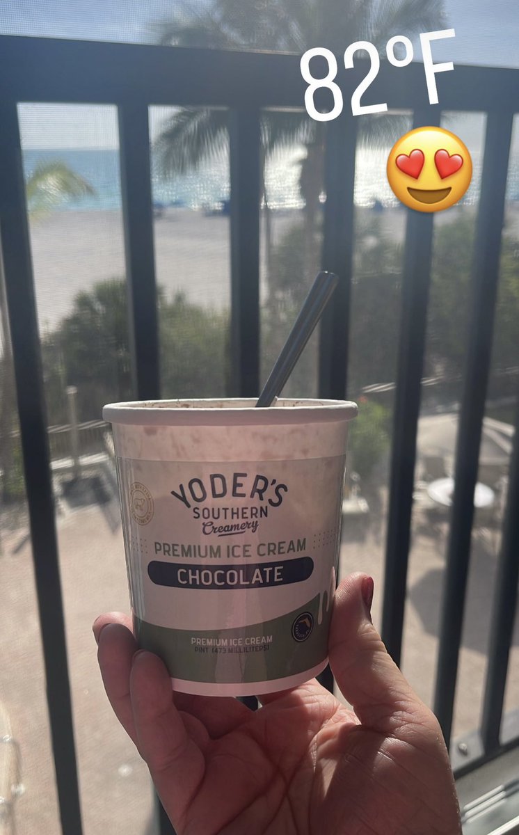 Ice cream on the balcony.  #thegulfcoast #lifeisgood