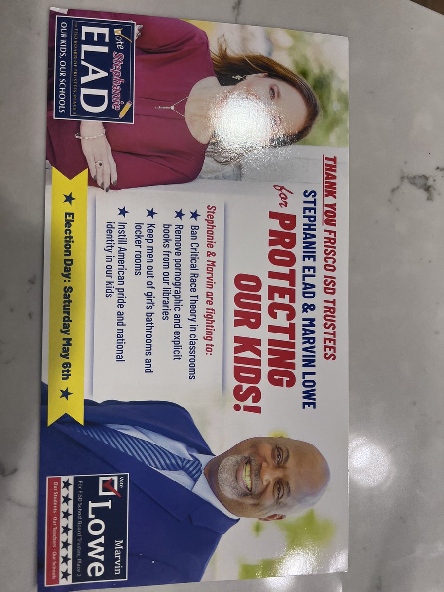 cunningw's tweet photo. It’s getting exhausting…. Yet another mailer full of false insinuations with no data to back any of it up.  Do your research before you vote.  @dallasnews recommends @markhillfisd &amp; @Dynette4FISD - who support our students and our educators https://t.co/M3GxYZD2LE