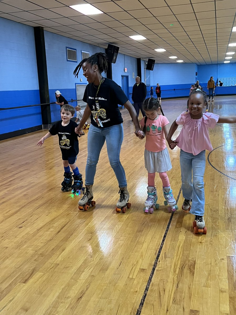 Coates4Kids's tweet photo. CBES students earned 11,000 Positive Office Referrals and celebrated by going roller skating! https://t.co/PcLCMcrqcX