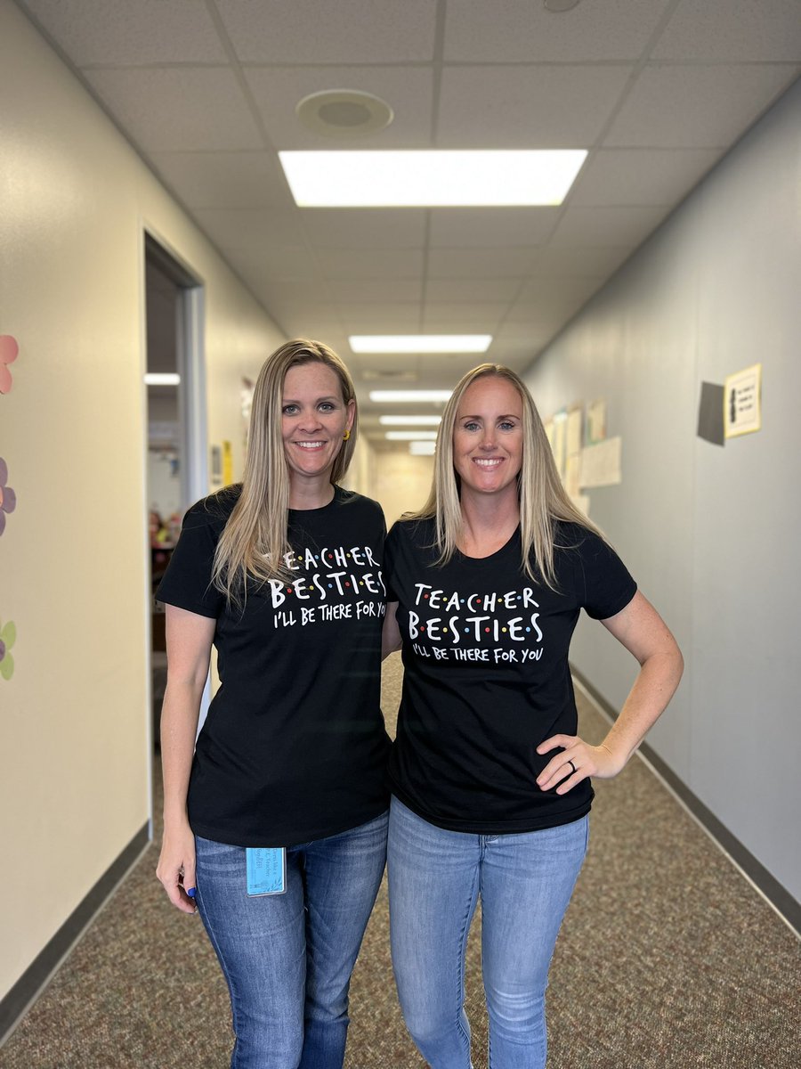 CPESFerguson's tweet photo. Day 5 - Dual Passage! Dual means 2 - dress like a twin! @MrsGuilloryCPES and I were so torn on outfits we decided we just needed a wardrobe change between classes. 😂
What a fun week! Our kids showed UP and showed OFF! @TISDCPES @TISD_ELAR https://t.co/Av95k9Zuij