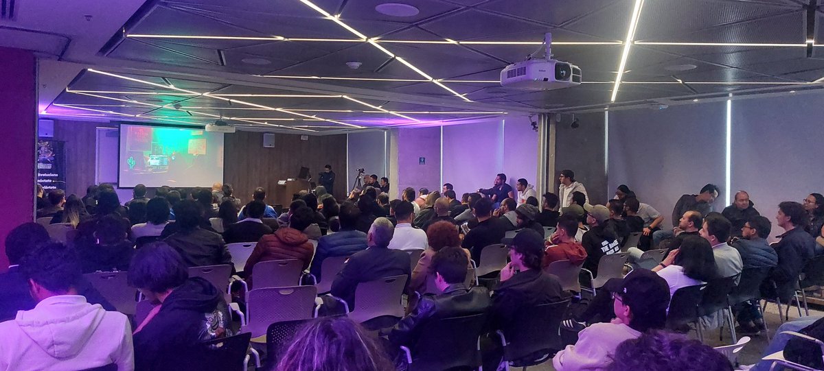 BSides_CO's tweet photo. Próximos a terminar la jornada de hoy en #bsidesco2023 presentando una nueva serie llamada #lahacker 
Los esperamos esta noche en la fiesta! Y mañana más charlas
#ciberseguridad #hacking https://t.co/kA7E4Kt7Bm