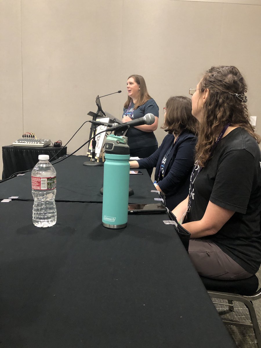 MsZaner's tweet photo. The @McBeeLibrary, @LibrarianKatieA, @AustinPublicLib, and I had a great day presenting #UnitedByArt at the #txla2023 conference! It was an honor to collaborate with such a dynamic, dedicated, and well-spoken team. #librARTy @ElementaryMcbee @AustinISD @AISDArts https://t.co/MjMAVA5Yn7